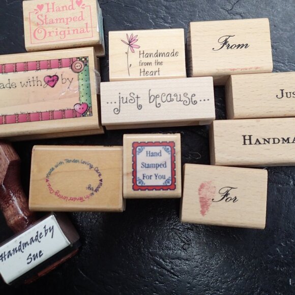 Handmade, From, Made with Love, etc Lot of 11 Stampers - Picture 1 of 5